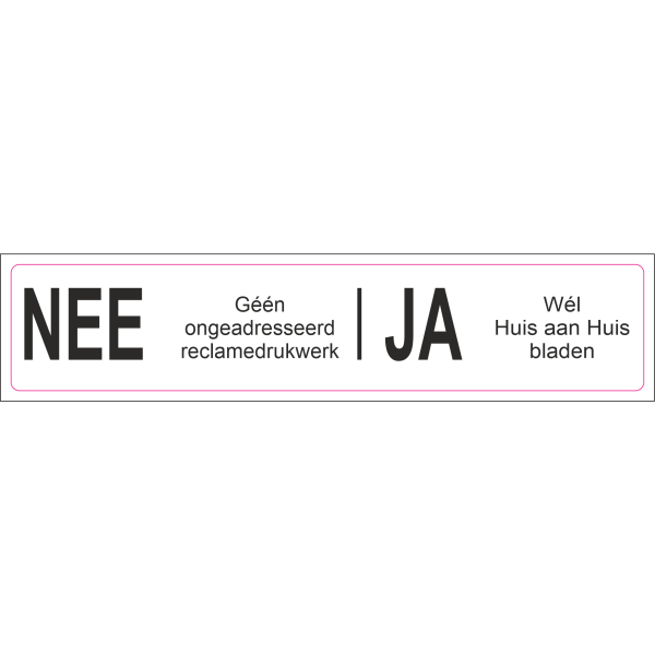 NEE / JA STICKER 1